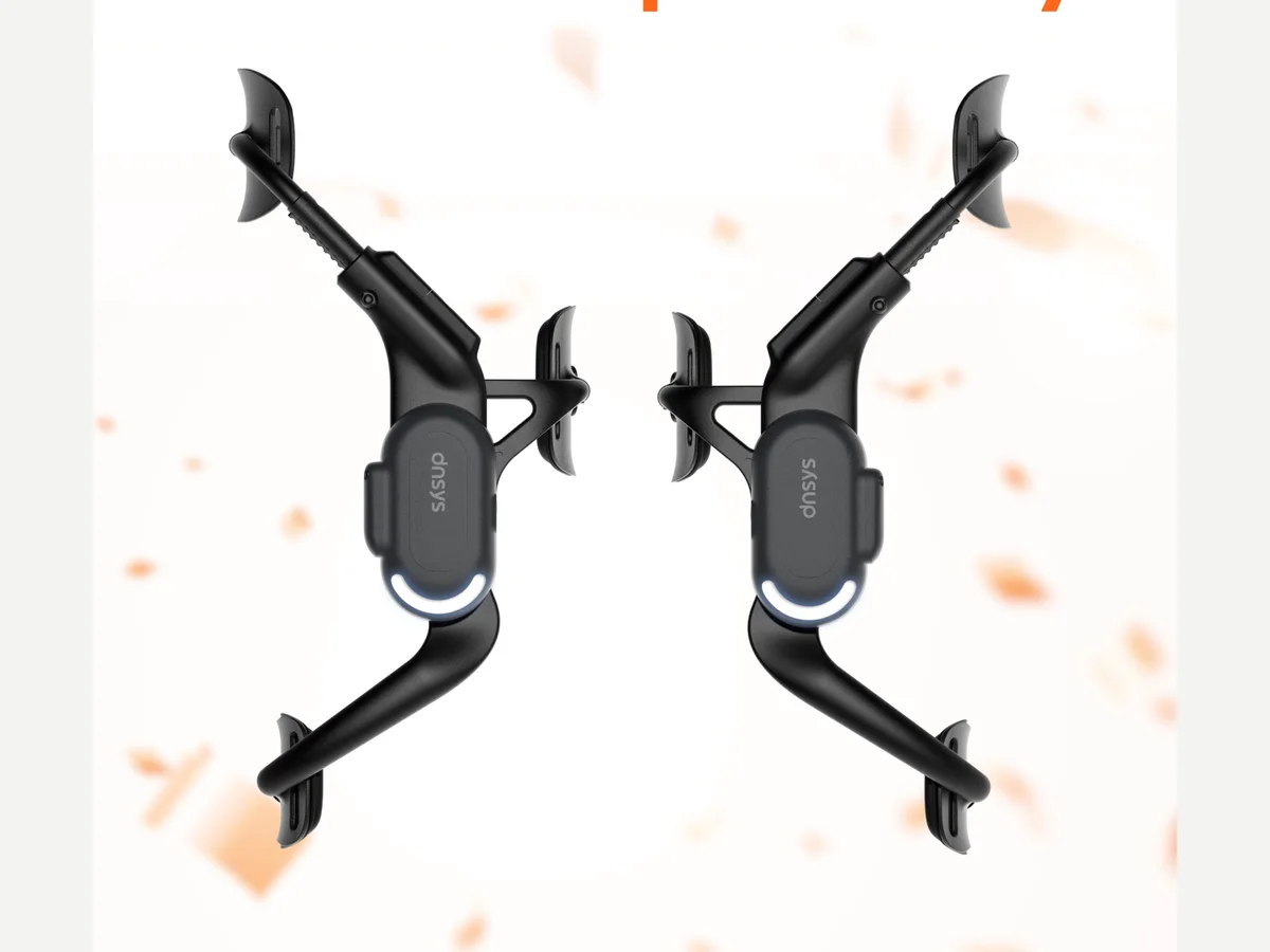 DNSYS Z1 Carbon with paired knee units and upper and lower leg straps.