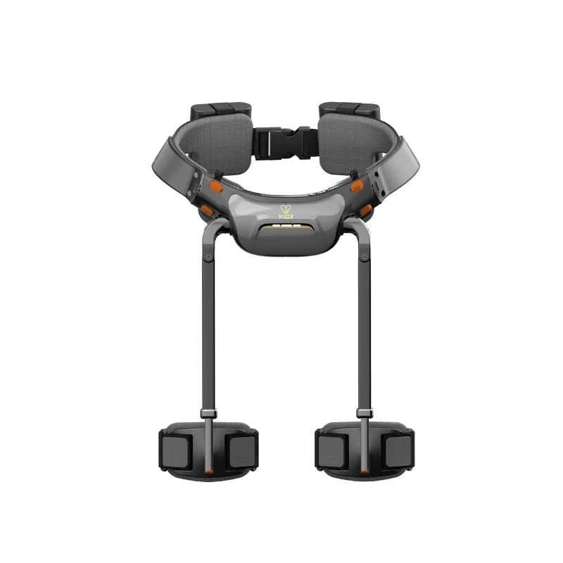 VIGX π Plus, showing the waist belt, support arms and thigh straps.